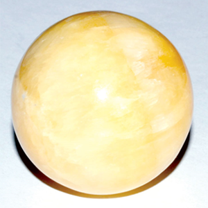 Calcite, yellow sphere 40 mm - Wiccan Place