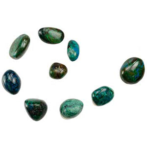 Chrysocolla tumbled stones 1 lb - Bulk Polished Tumbled