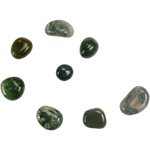 Moss Agate tumbled stones 1 lb - Wiccan Place