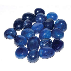 Onyx, Blue (heat treated) tumbled stones 1 lb - Wiccan Place