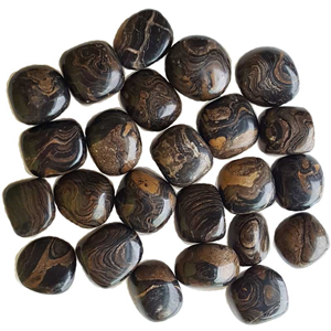 Stromatolite (Sourrite, Brown Onyx) tumbled stones 1 lb - Wiccan Place