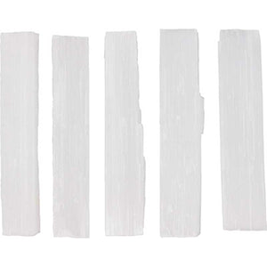 Selenite mini sticks 4" 5 pk - Wiccan Place