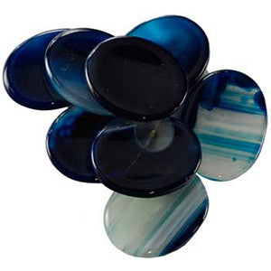 Blue Onyx worry stone - Wiccan Place