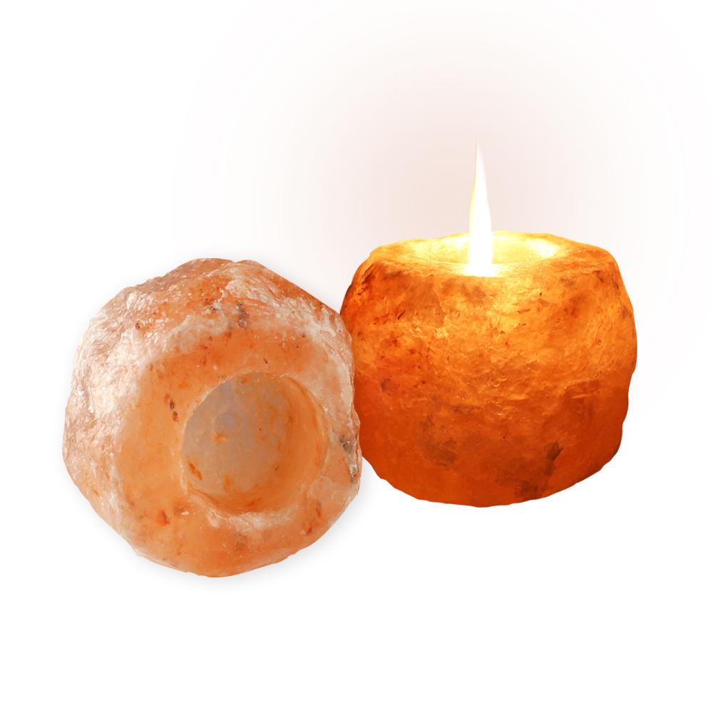 Himalayan Rock Salt Candle Holder - Pink Salt (2)