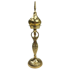 Goddess brass incense burner 9" - Wiccan Place