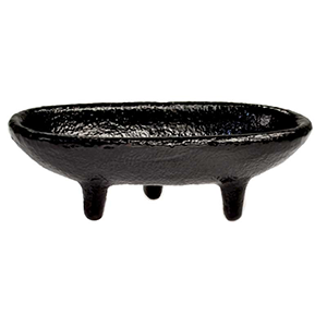 Iron smudge/ incense burner 4" - Wiccan Place