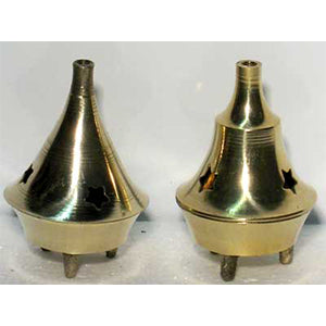 Brass cone incense burner 2 1/4" - Wiccan Place