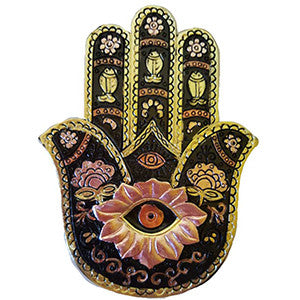 Gold & Black Hamsa Incense Burner - Wiccan Place