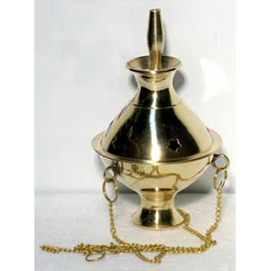 Brass Hanging incense burner 5"-6" - Wiccan Place