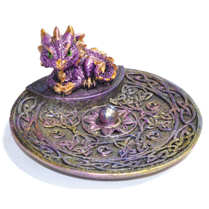 Purple Dragon incense burner 4 1/4"