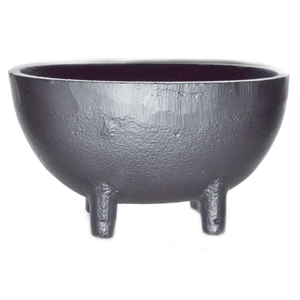 Oval cast iron cauldron 3 1/4"x 5 1/2" - Wiccan Place