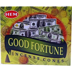 Good Fortune HEM Incense Cones 10 pack - Wiccan Place