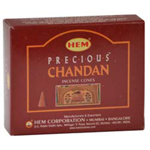 Precious Chandan HEM Incense Cones 10 pack - Wiccan Place