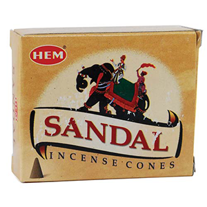 Sandal HEM Incense Cones 10 pack - Wiccan Place