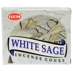 White Sage HEM Incense Cones 10 pack - Wiccan Place