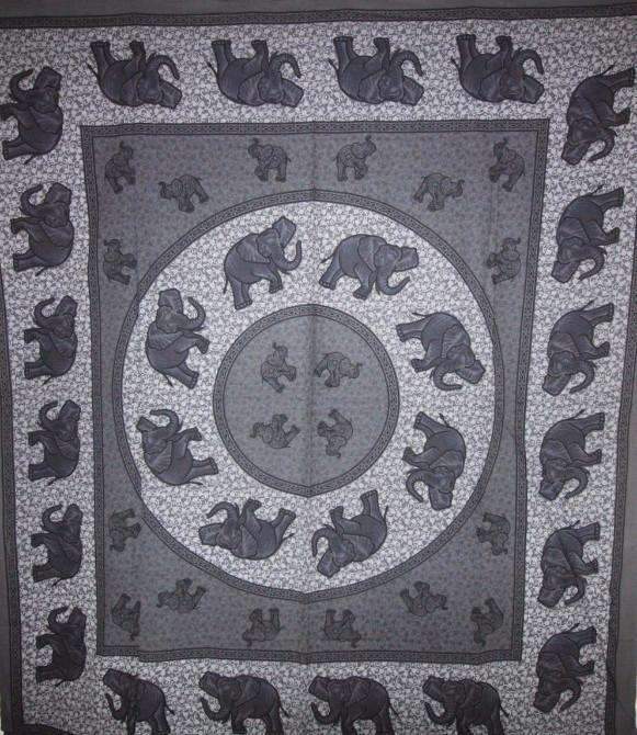 Elephant Herd Mandala Tapestry
