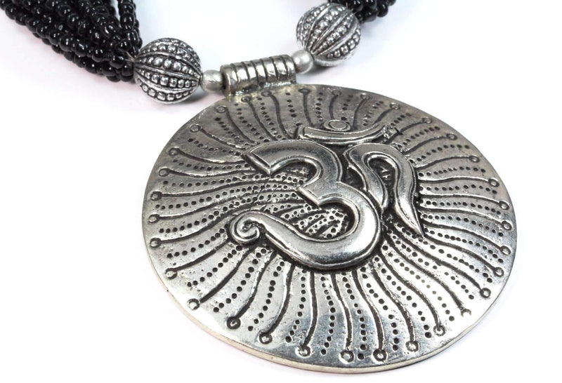 Om in Cosmos Statement Necklace