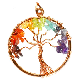 7 Chakra Tree of Life pendant - Wiccan Place