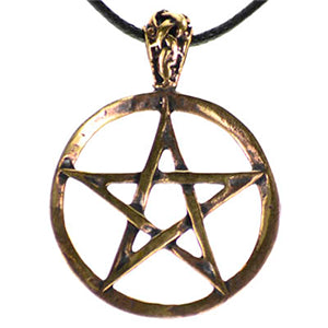 Pentagram Bronze Necklace - Wiccan Place