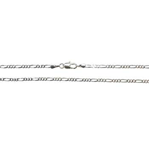 Silver Plated Brass Figaro Chain 20" - Wiccan Place