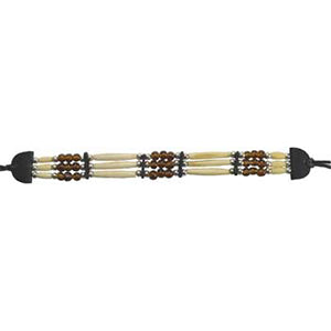 Brown Beaded Bone Choker - Wiccan Place