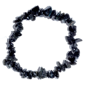 Obsidian, Black chip Stretch Bracelet 8mm - Wiccan Place