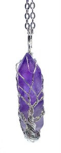 Amethyst Tree of Life Double Terminated Pendant