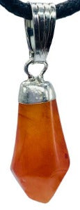 Carnelian diamond shape pendant