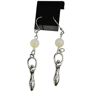 Opalite Goddess earrings - Wiccan Place