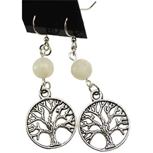 Moonstone Tree of Life earrings - Wiccan Place