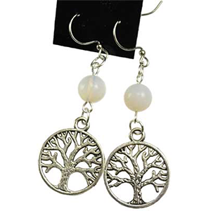 Opalite Tree of Life earrings - Wiccan Place
