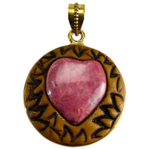 Clay and Gemstone pendant - Wiccan Place