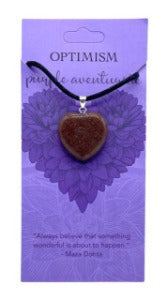 Optimism Purple Aventurine Heart Pendant