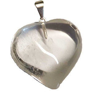 Quartz heart Pendant 1" - Wiccan Place