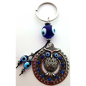 Owl Evil Eye keychain - Wiccan Place