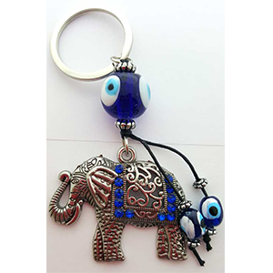 Elephant Evil Eye keychain - Wiccan Place