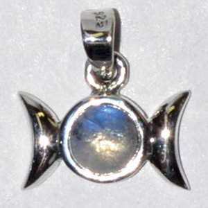 Triple Goddess Moonstone pendant 9/16 - Necklaces Pendants &