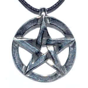 Pentagram necklace pewter 1" - Wiccan Place