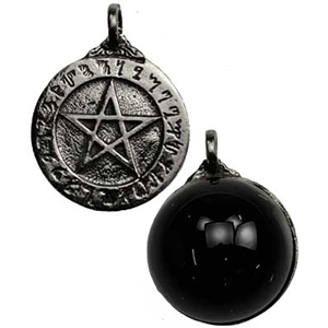 Theban Pentagram with Scrying Disk - Wiccan Place