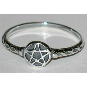 Pentagram sterling silver ring - Wiccan Place