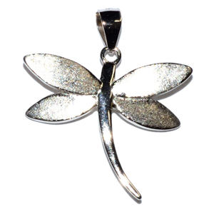 Sterling Silver Dragonfly pendant 7/8" - Wiccan Place