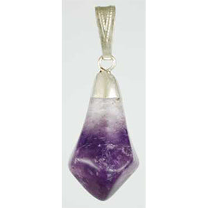 Amethyst tumbled pendant - Wiccan Place