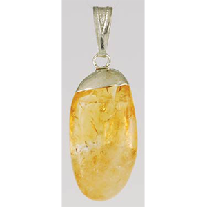 Citrine tumbled pendant - Wiccan Place