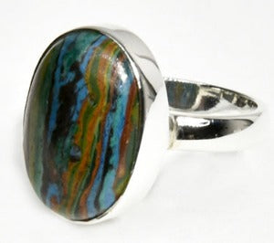 Rainbow Calsilica Ring size 8 - Rings