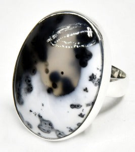 Dendritic Opal Ring size 6