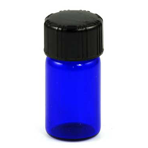 Blue Round Bottle 5/8 Dram - Wiccan Place