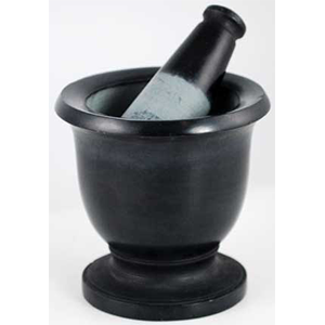 Black Soapstone Mortar & Pestle - Wiccan Place