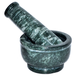 Green Marble Mortar & Pestle 4" - Wiccan Place