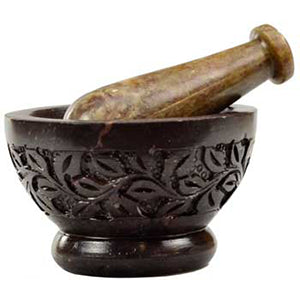 Flower mortar & pestle set - Wiccan Place