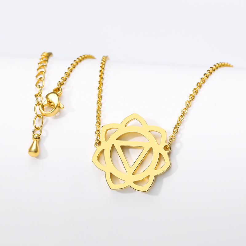 Minimalist Hollow Sunflower Pendant Necklace